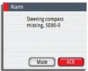 Alarm Steering compass missing, SD80-0 Mute ACK