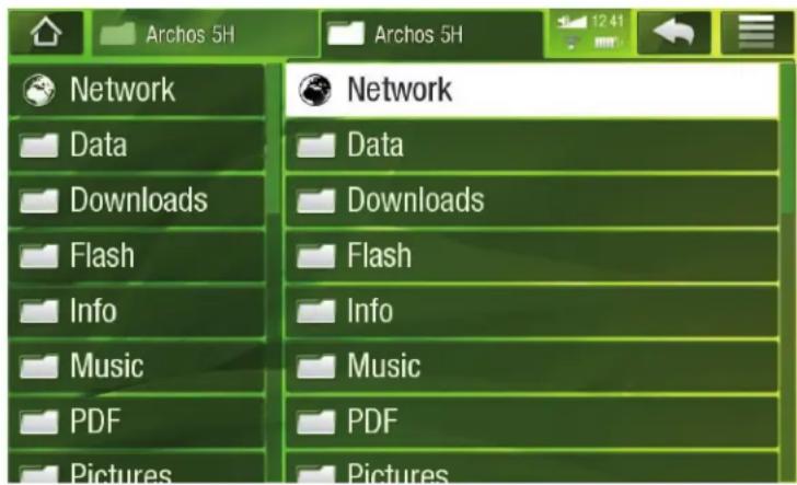Archos 5H Network Data Downloads Flash Info Music PDF Pictures Network Data Downloads Flash Info Music PDF Pictures
