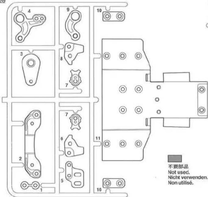 4 9 10 3 8 7 2 7 6 5 11 10 不要部品 Not used. Nicht verwenden. Non utilisé.