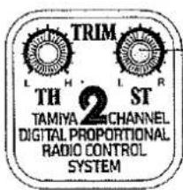 TRIM L H L R TH 2 ST TAMIYA CHANNEL DIGITAL PROPORTIONAL RADIO CONTROL SYSTEM