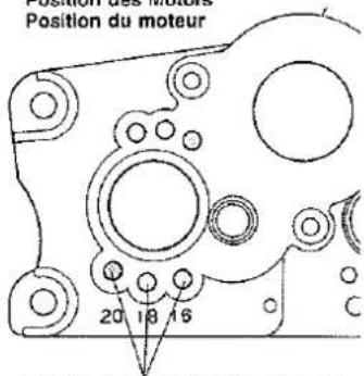 Position du moteur 20 18 16