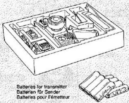 Batteries for Transmitter Batterien für Sender Batteries pour l'émetteur