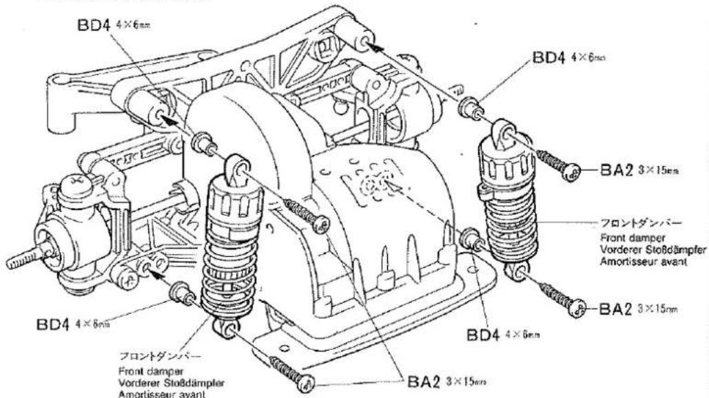 BD4 4×6mm BD4 4×6mm BA2 3×15mm FRONTDANBAER Front damper Vorderer Stoßdampfer Amortisseur avant BD4 4×6mm BA2 3×15mm BD4 4×6mm FRONTDANBAER Front damper Vorderer Stoßdampfer Amortisseur avant BA2 3×15mm