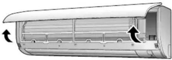 DAIKIN FTX20K2V1B - Abra el panel frontal. - 1
