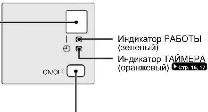 Индикатор РАБОТЫ (зеленый) Индикатор ТАЙМЕРА (оранжевый) ▶ Стр. 16, 17 ON/OFF