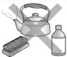 Illustration of a kettle, a container, and a bottle (no text or symbols)
