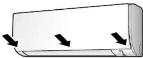 Illustration of a car with three arrows indicating downward motion (no text or symbols)