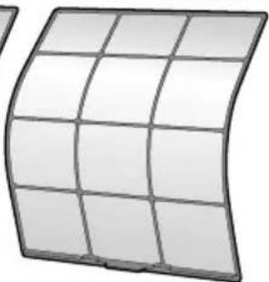 Curved grid panel structure with no text or symbols