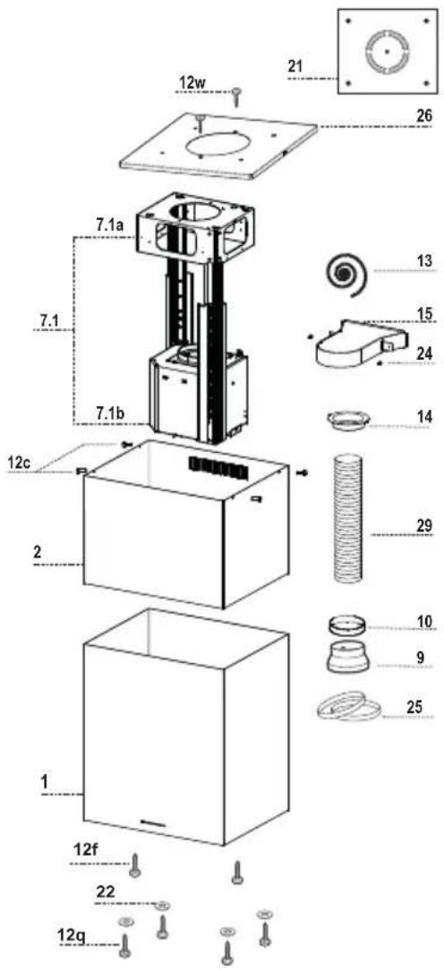 ZANUSSI ZHC4284X - Dimensiones - 3