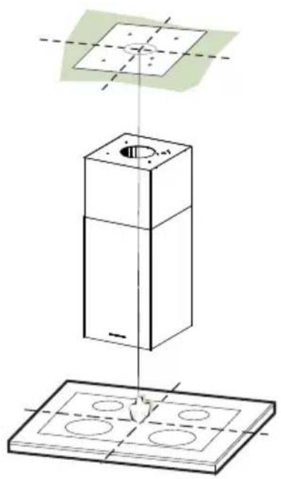 ZANUSSI ZHC4284X - Taladrado del cielorraso/repisa y fijación del armazón metálico - 1