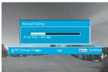 Manual Tuning PR 01 PAL 75ECAM PR Change Approgs OK Write ExitStore