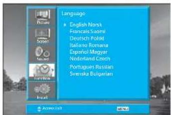 Language • English Nordic Françels Suomi Deutsch Polski Italieno Romana Españal Magyar Nederland Czech Portugues Russian Sverige Bulgarian