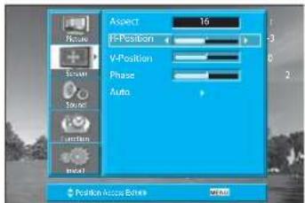 Aspect 16 F-Position V-Position Phase Auto Position Access Before OK