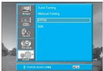 Auto Tuning Manual Tuning Setup Edit Personal Accr. (OK) Finish