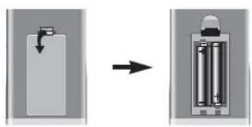 Diagram showing a battery cell being transferred from a left-side component (no text or symbols present)