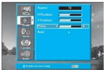 Aspect H-Position V-Position Phase Auto Position Access Settings 2000