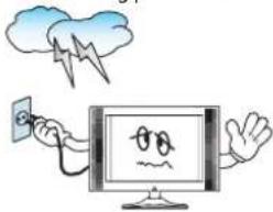 Cartoon illustration of a computer monitor with a sad face, holding a switch and a cloud above it (no text or symbols)