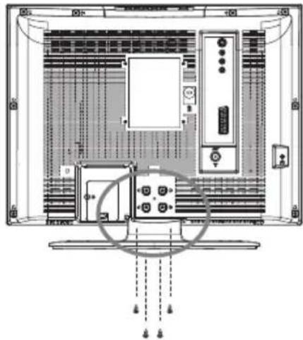 Technical diagram of an electronic device rear panel with labeled ports and wiring connections