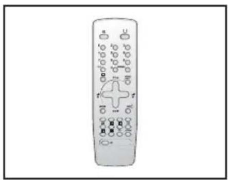 Front view of a remote control with no visible text or symbols on the device itself