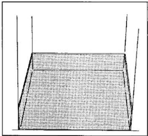 Simple line drawing of a rectangular container with a dotted fill, no text or symbols present
