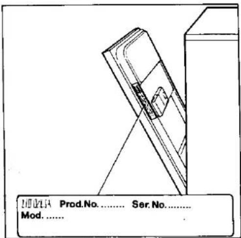 PROD No. .... Ser. No. .... Mod. ....