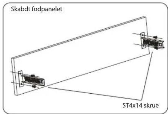 Skapets fotpanel ST4x14 skrue