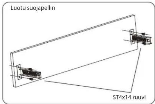 Luotu suojapellin ST4x14 ruuvi