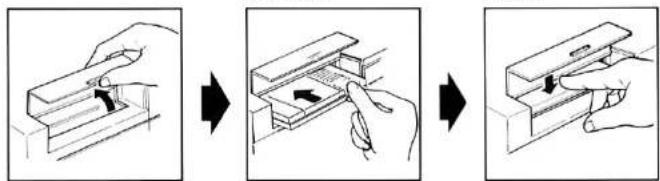 Diagram illustrating three-step mechanical assembly process with hand positioning and tool application steps