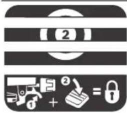 (②) + ② = lock