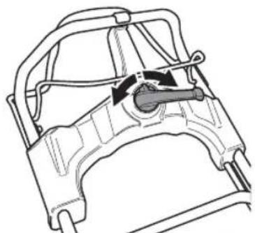 Technical line drawing of a mechanical component with internal parts and directional arrows (no text or symbols)