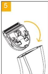 Diagram showing a mechanical component with an arrow indicating rotation, no text or symbols present