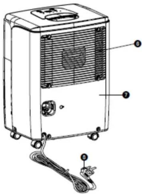 Schéma technique d'un climatiseur avec composants et câblage étiquetés.