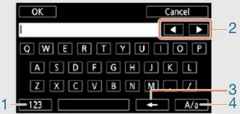 OK Cancel I Q W E R T Y U I O P A S D F G H J K L Z X C V B N M / 123 ← A/a 2 3 4