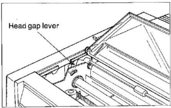 Head gap lever