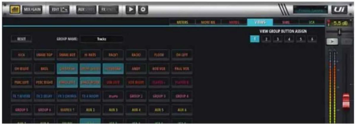 MIX/GAIN EDIT AUX 2 MRS FX METERS MORE MIX MODEL VIEWS SAMS VCA 5.5 dB VIEW GROUP BUTTON ASSIGN 1 2 3 4 5 6 RESET GROUP NAME: Tracks RICK WRITE TOP SHARE OUT HI MATS RACK? RACK? FLOW ON LEFT ON RIGHT BASS CHANGE GREEN GUEST FROZEN? AND? ROS VIX PAUL VIX PERC LEFT PERC RIGHT ERRORY BREAKDOWN ON ONLY? ROS RIGHT STARTS PLANEER FX 1 REVIVE FX 2 DELAY FX 3 CHURRY FX 4 ROOM MAYO GROUP 1 GROUP 2 GROUP 3 GROUP 4 GROUP 5 GROUP 6 MARCEL 1 AUX 2 AUX 3 AUX 4 AUX 5 AUX 6