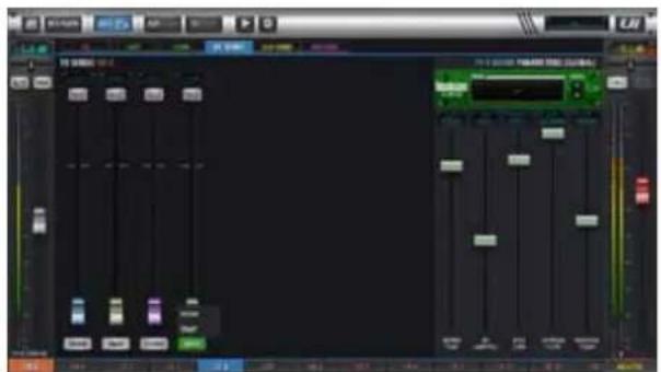 Screenshot of a digital audio workstation interface with multiple tracks and playback controls