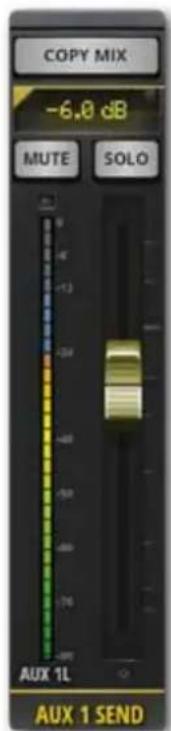 COPY MIX -6.0 dB MUTE SOLO AUX 1L AUX 1 SEND