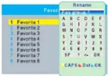 Favor 1 Favorite 1 2 Favorite 2 3 Favorite 3 4 Favorite 4 5 Favorite 5 6 Favorite 6 7 Favorite 7 8 Favorite 8 Rename Fav pre-8 A B C D E F G H I J K L M N O P Q R S T U V W X Y Z 0 1 2 3 4 S 8 7 8 9 SP 1 ← OK CAPS Dot OK