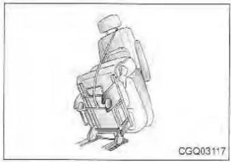 Sketch of a person seated in a chair, carrying a backpack and seatbelt (no text or symbols)