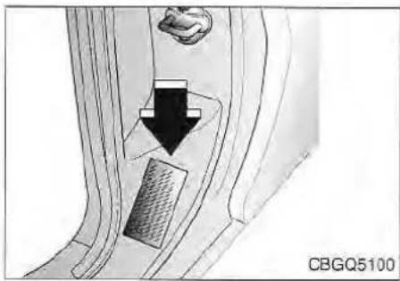Medical illustration showing a catheter insertion into a car body with a magnified inset (no text or symbols)