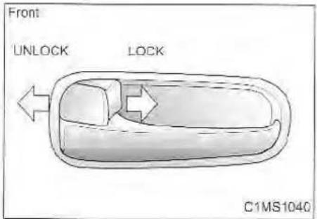 Front UNLOCK LOCK C1MS1040