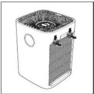 3D rendering of a white rectangular industrial fan or heater unit with cooling fans and internal structure (no text or symbols visible)