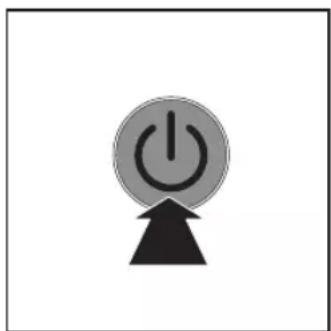 Icon of a power button with an upward arrow, symbolizing action or activation (no text or symbols present)