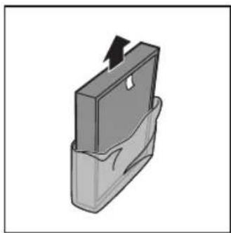 Illustration of a mechanical device with a handle and arrow indicating direction (no text or symbols)