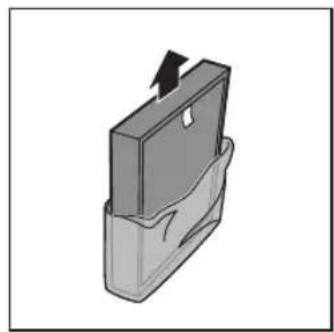 Illustration of a mechanical device with a handle and arrow, no text or symbols present