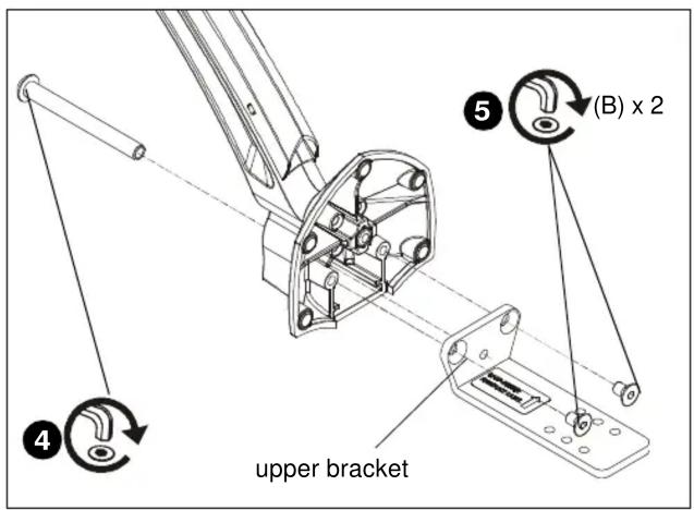 4 upper bracket 5 (B) x 2