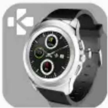 Close-up of a modern smartwatch with dual clock dials and black strap (no visible text or symbols)