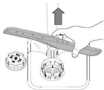 Diagram illustrating a mechanical or electrical setup with labeled components and directional arrows, likely for electrical or mechanical analysis.