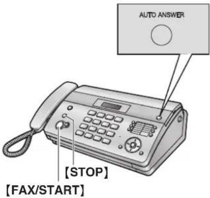 AUTO ANSWER [STOP] [FAX/START]