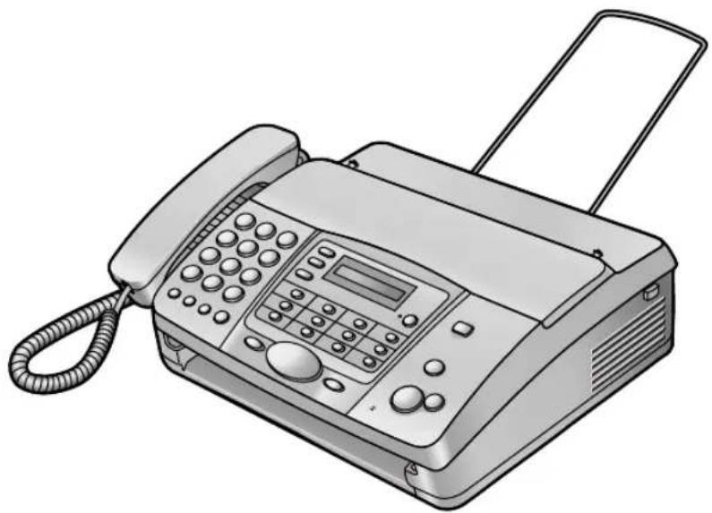 Line drawing of a classic office typewriter with handset, keypad, and front panel (no text or symbols).